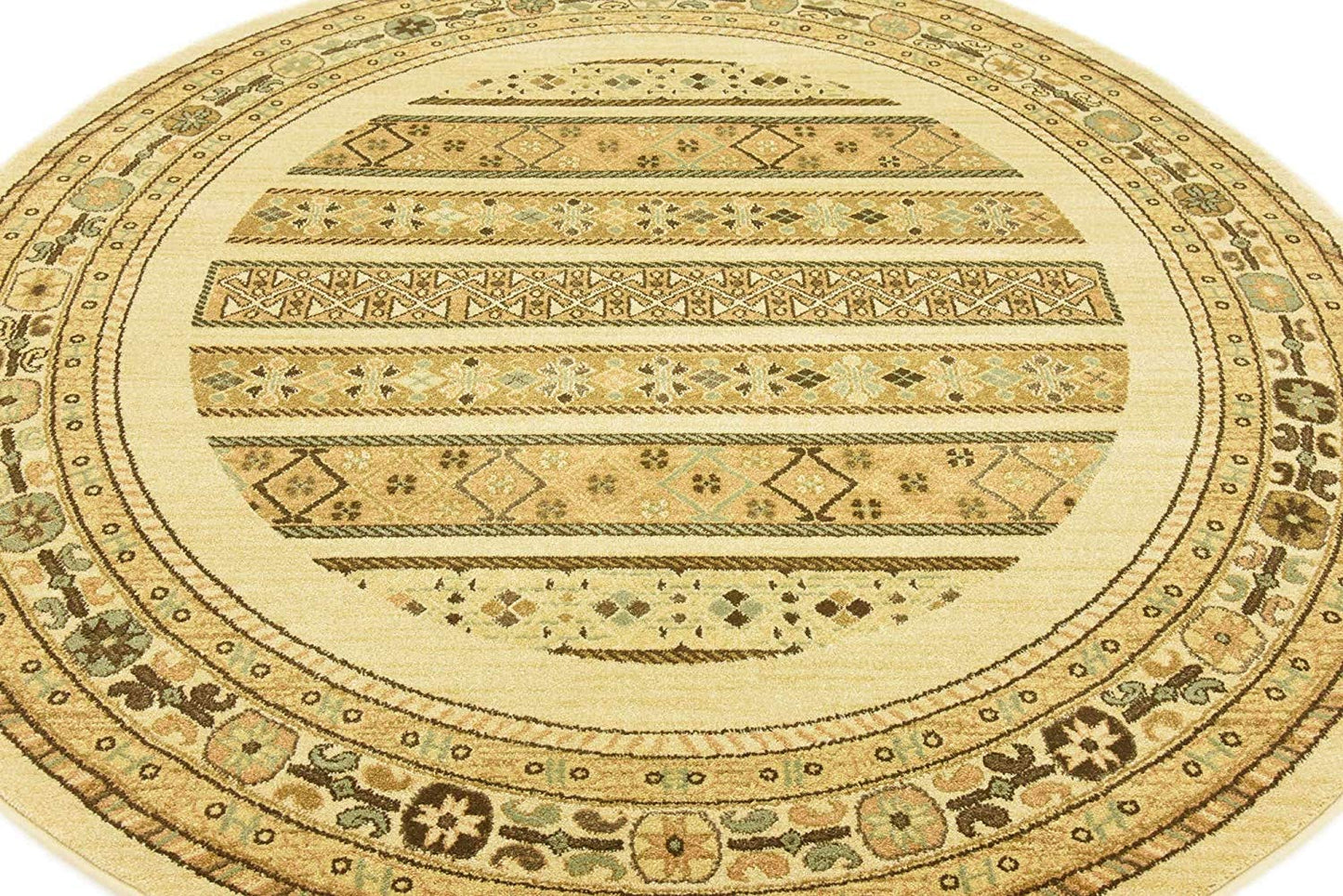 Tribal Pattern Beige Soft Area Rug