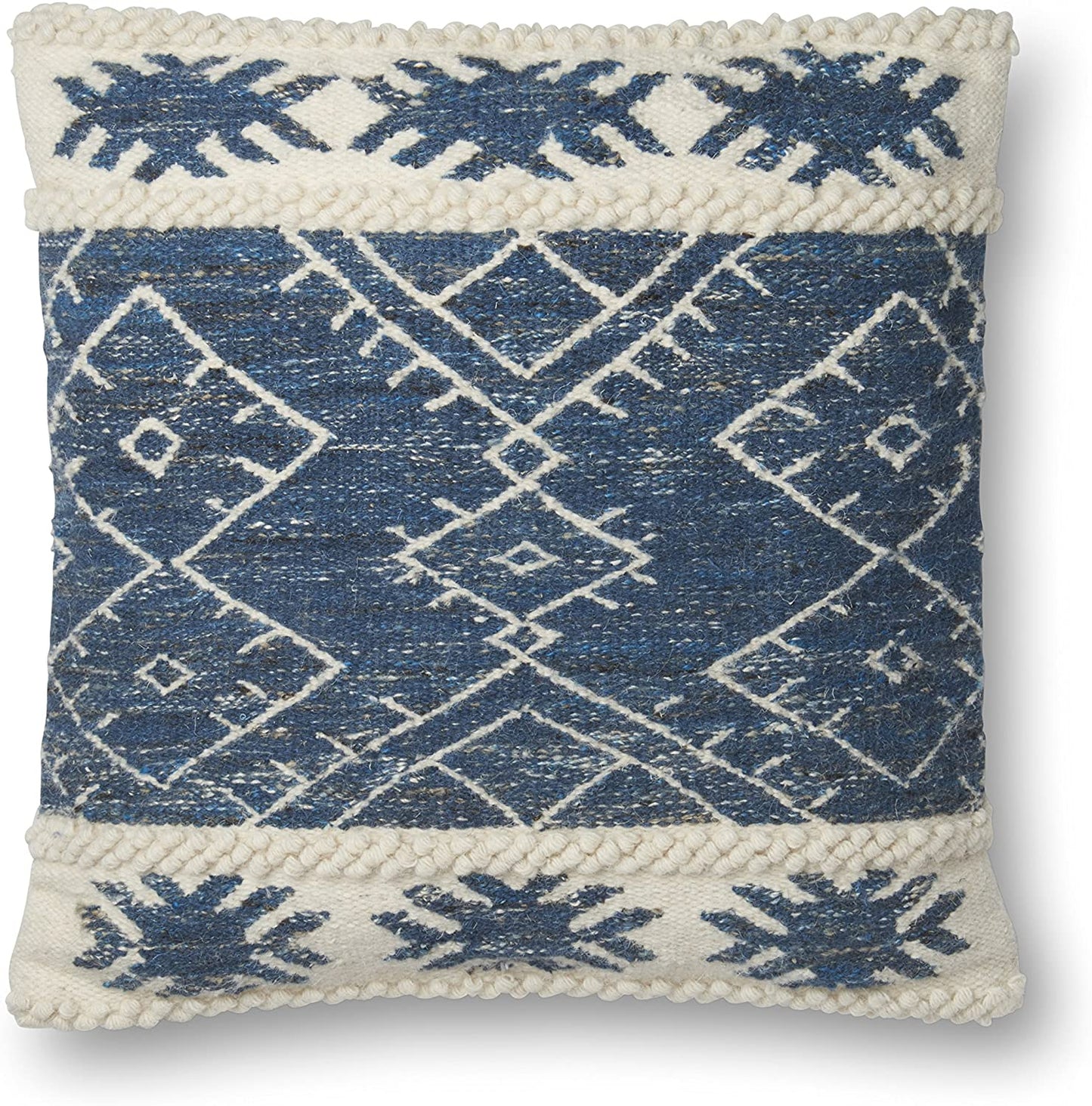 Pillow Cover Only/No Fill, 22" x 22", BlueWhite