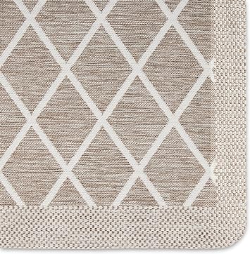 Miles Modern Diamond Anti-Fatigue Air-Infused Kitchen Mat, Beige, 19.6"x32"