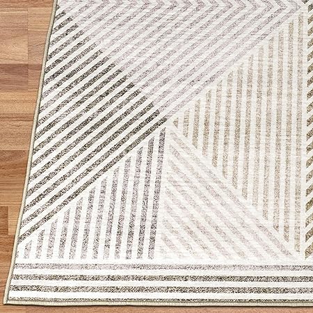 Non-Shed - Eco-Friendly, Machine Washable Rug - Stain Resistant, Made from Premium Recycled Fibers - Abstract Contemporary - Blue, 2'6" x 6'