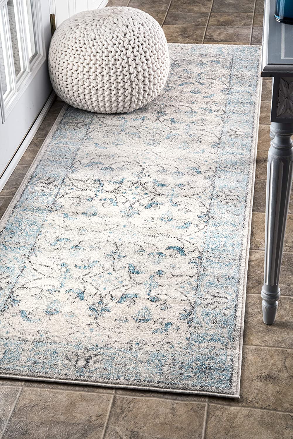 Vintage Rio Area Rug, 6' 7" x 9', Aqua