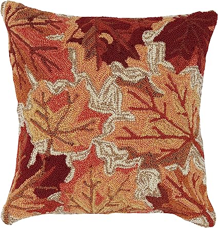 Frontporch Indoor/Outdoor Easy Care Invisible Zipper Hand Tufted Pillow- Birds Multi 18" x 18"