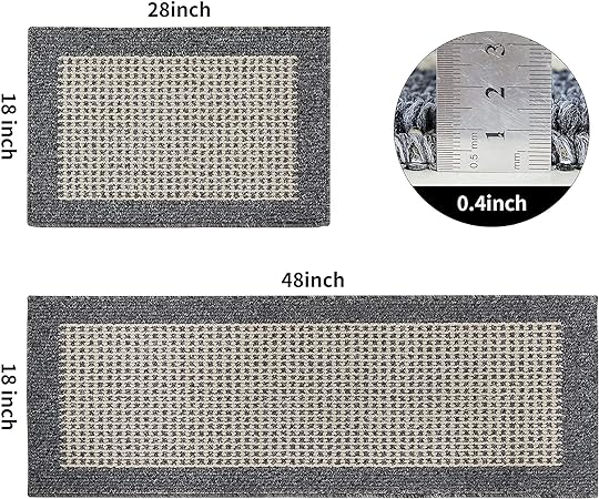 28X18 Inch Washable Polypropylene Square Cushion Which is Anti Slippery and Stain Resistance, Black Gray