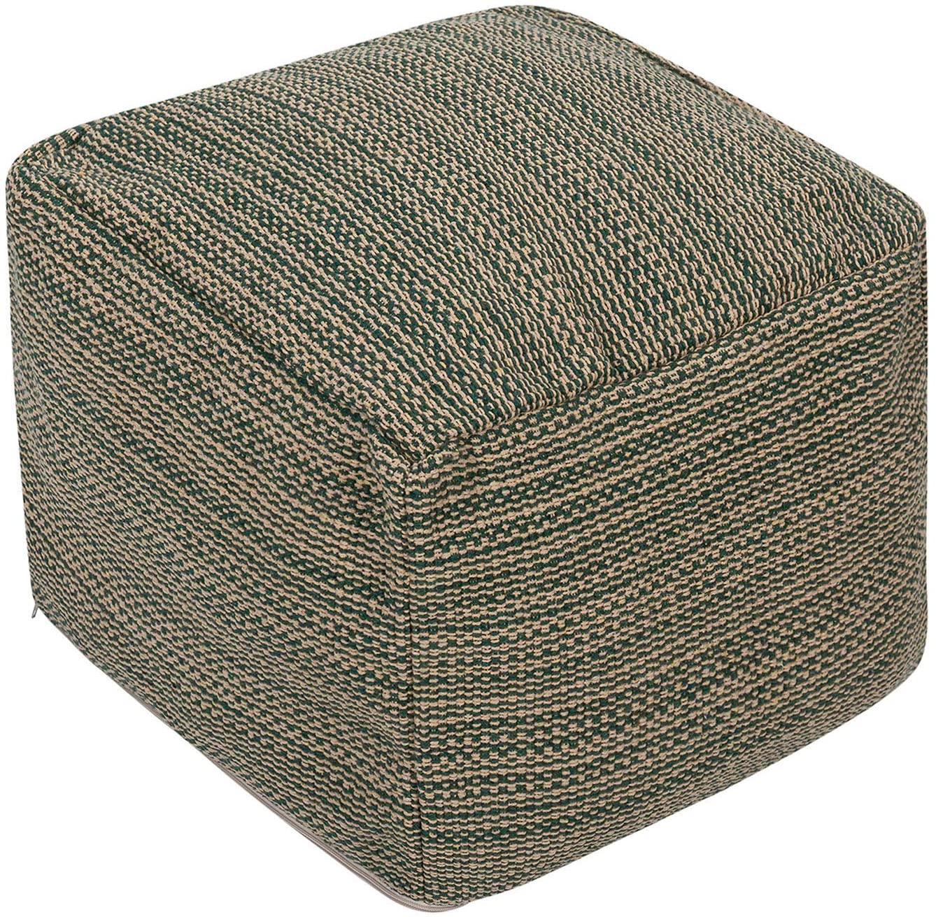 Handwoven Ottoman Foot Stool Floor Cover Unfilled Braided Footrest Cushion