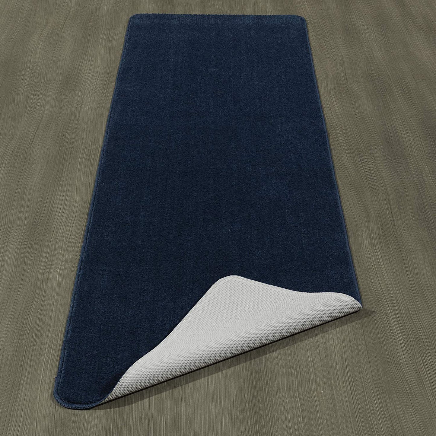 Softy Solid Non-Slip Kitchen/Bath Rug Navy