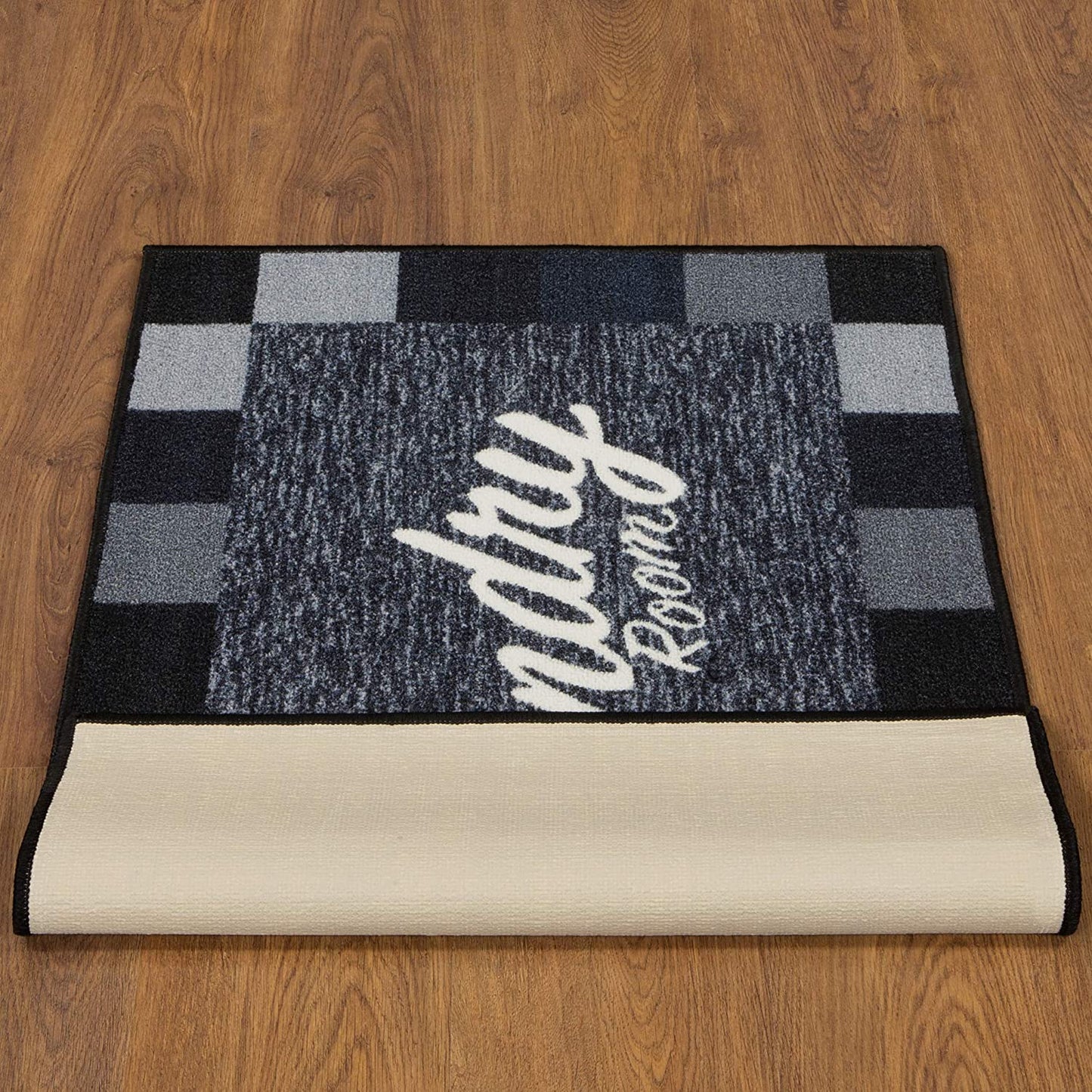 Laundry Mat Runner Rug, Black