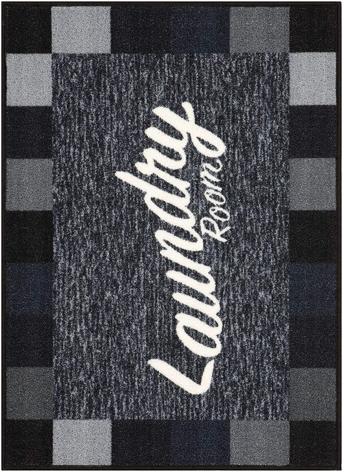 Laundry Mat Runner Rug, Black