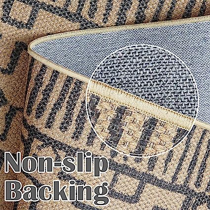 Indoor Mat Geometric Print Floor Cover Thin Carpet Soft Rug