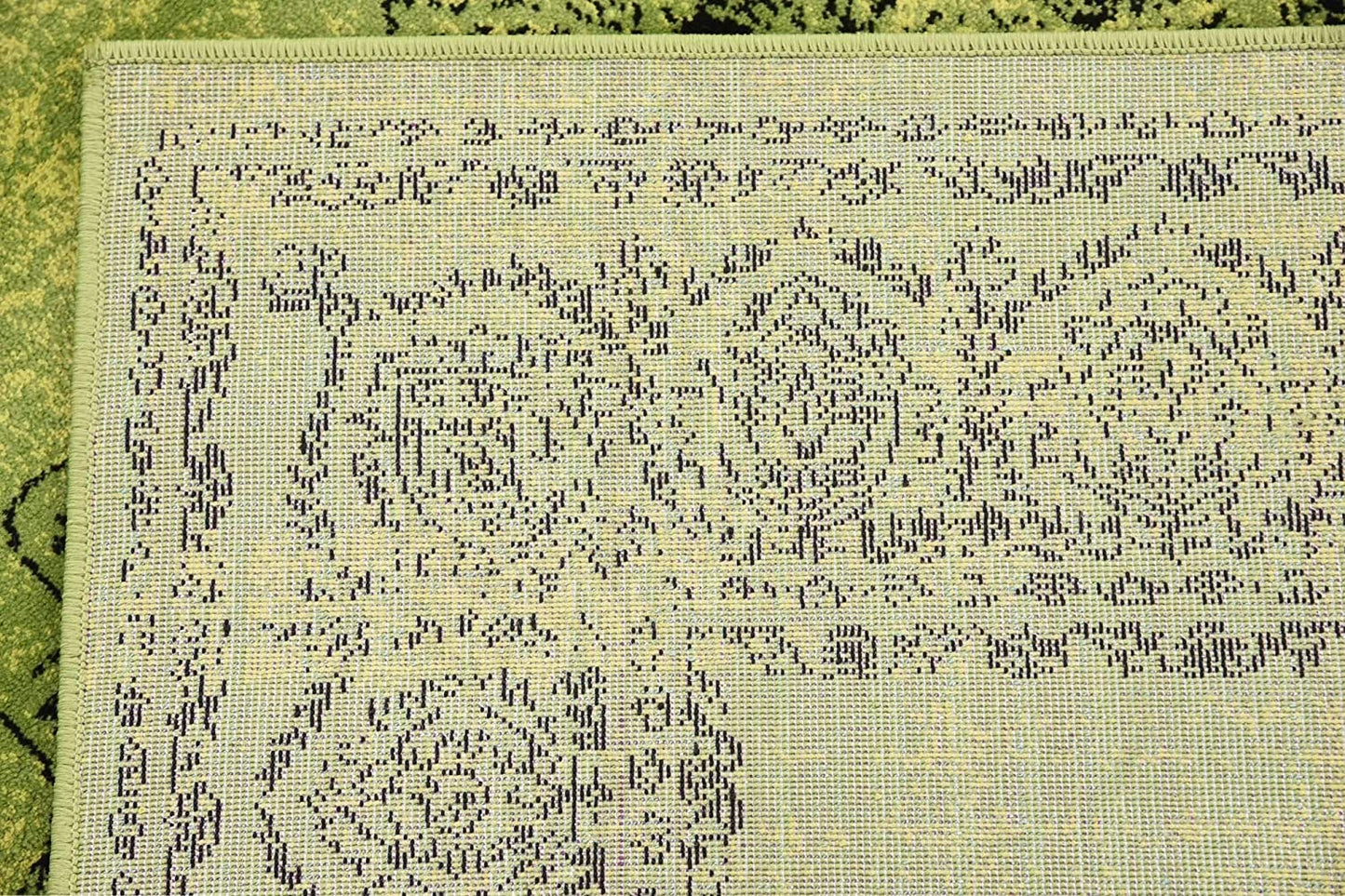 Modern Traditional Vintage Distressed Sage Green Soft Rug