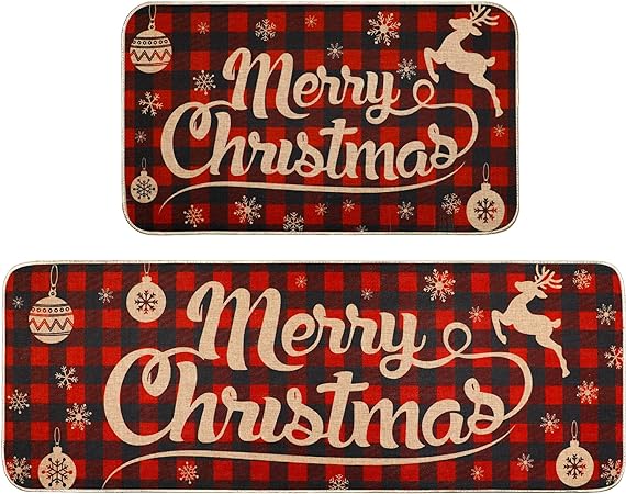 Non-Slip and Washable Xmas Welcome Mat