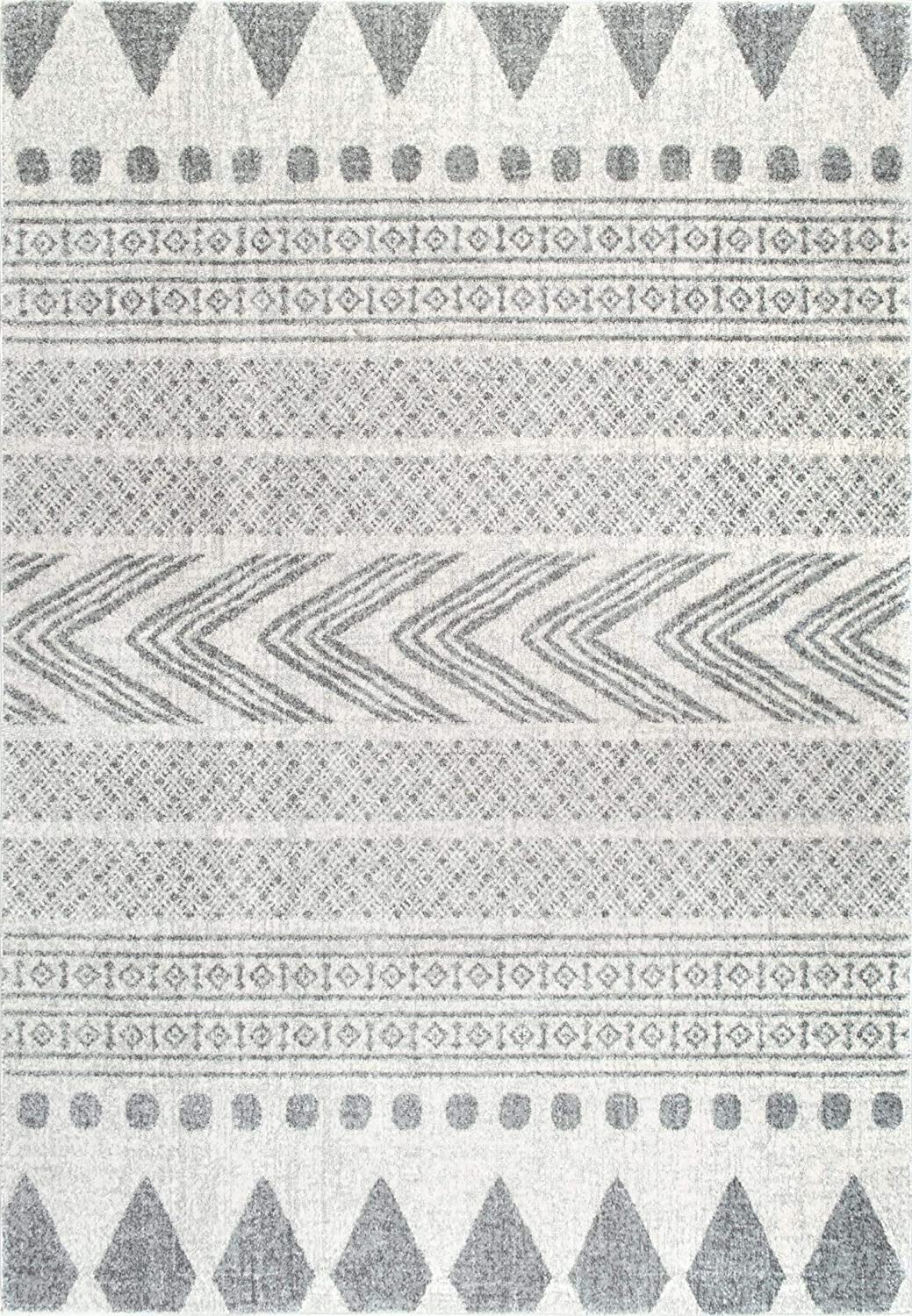 Shaina Tribal Area Rug,Grey
