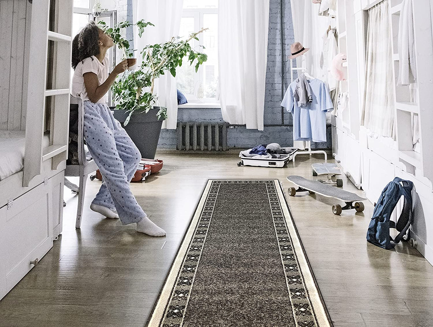 Non Slip Rubber Back Kitchen Rug Anti Slip Stair Treads (Emy-BGE, Runner (20"x59"))