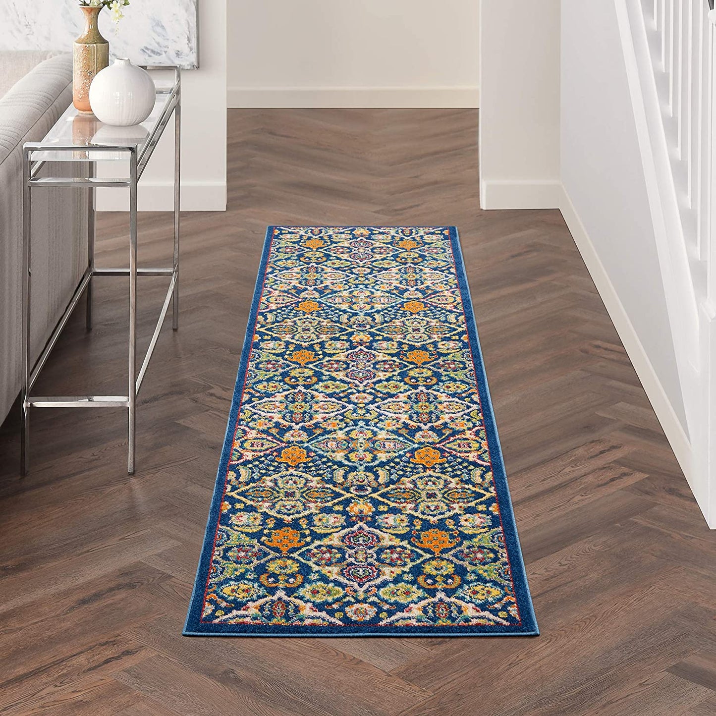 Allure Navy Multi-color Soft Area Rug