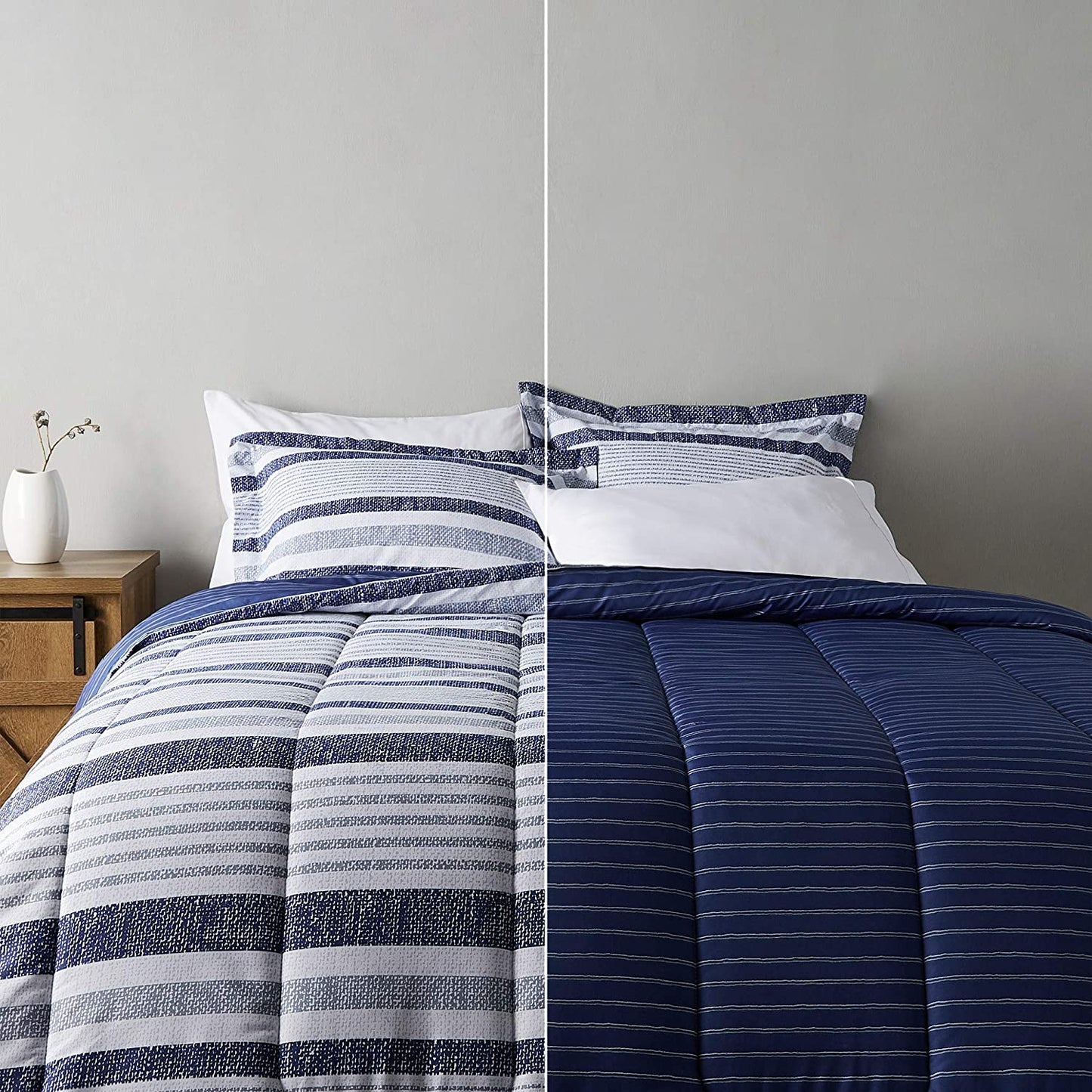 Ultra-Soft Light-Weight Microfiber Reversible Comforter Bedding Set