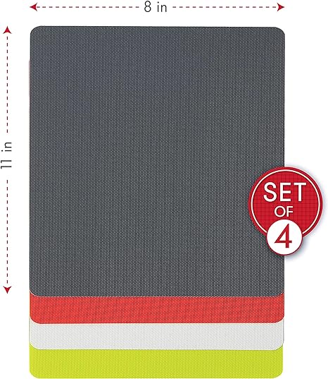 Heavy Duty Grippmat Flexible Cutting Board Set of Four