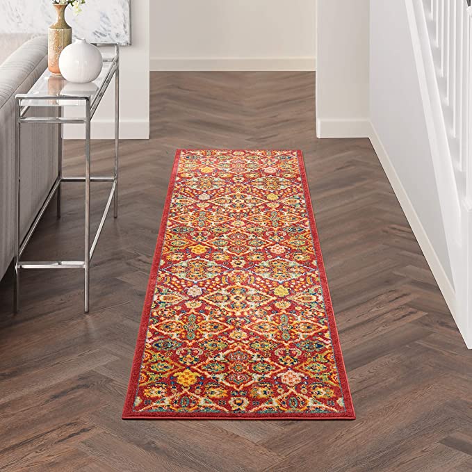 Allure Red Multi-color Soft Area Rug