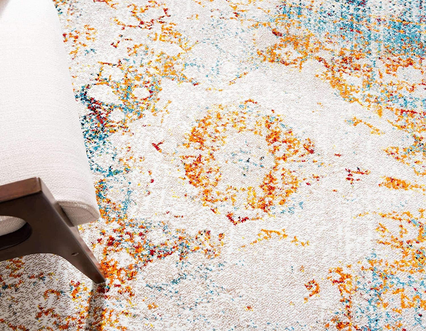 Rosso Collection Vintage Traditional Distressed Beige Area Rug