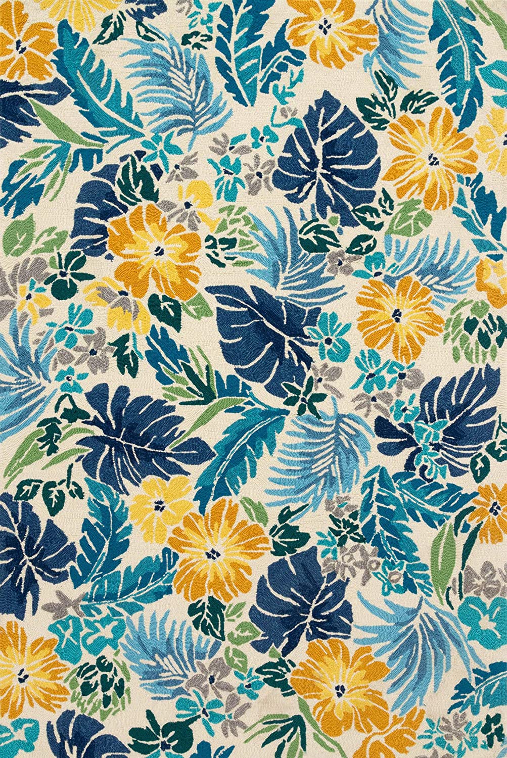 Santa Monica Ivory/Blue  Area Rug