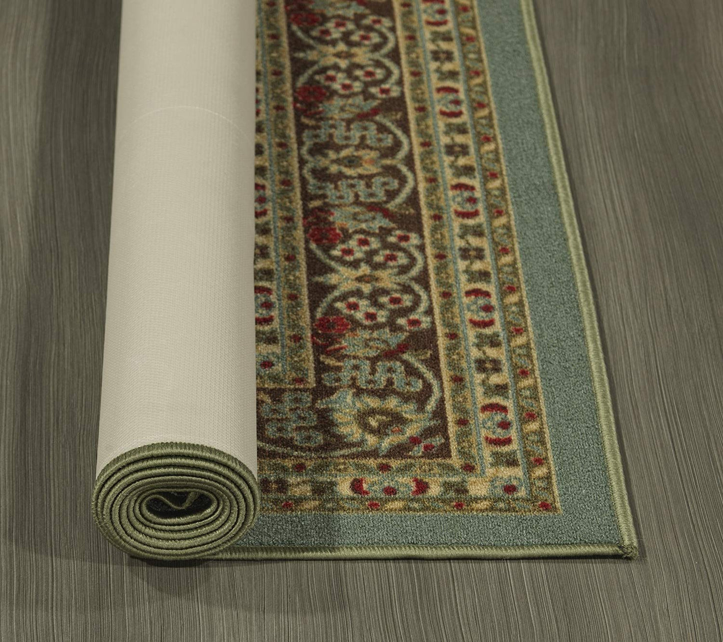 Persian Oriental Design Sage Green Non-Skid Area Rugs