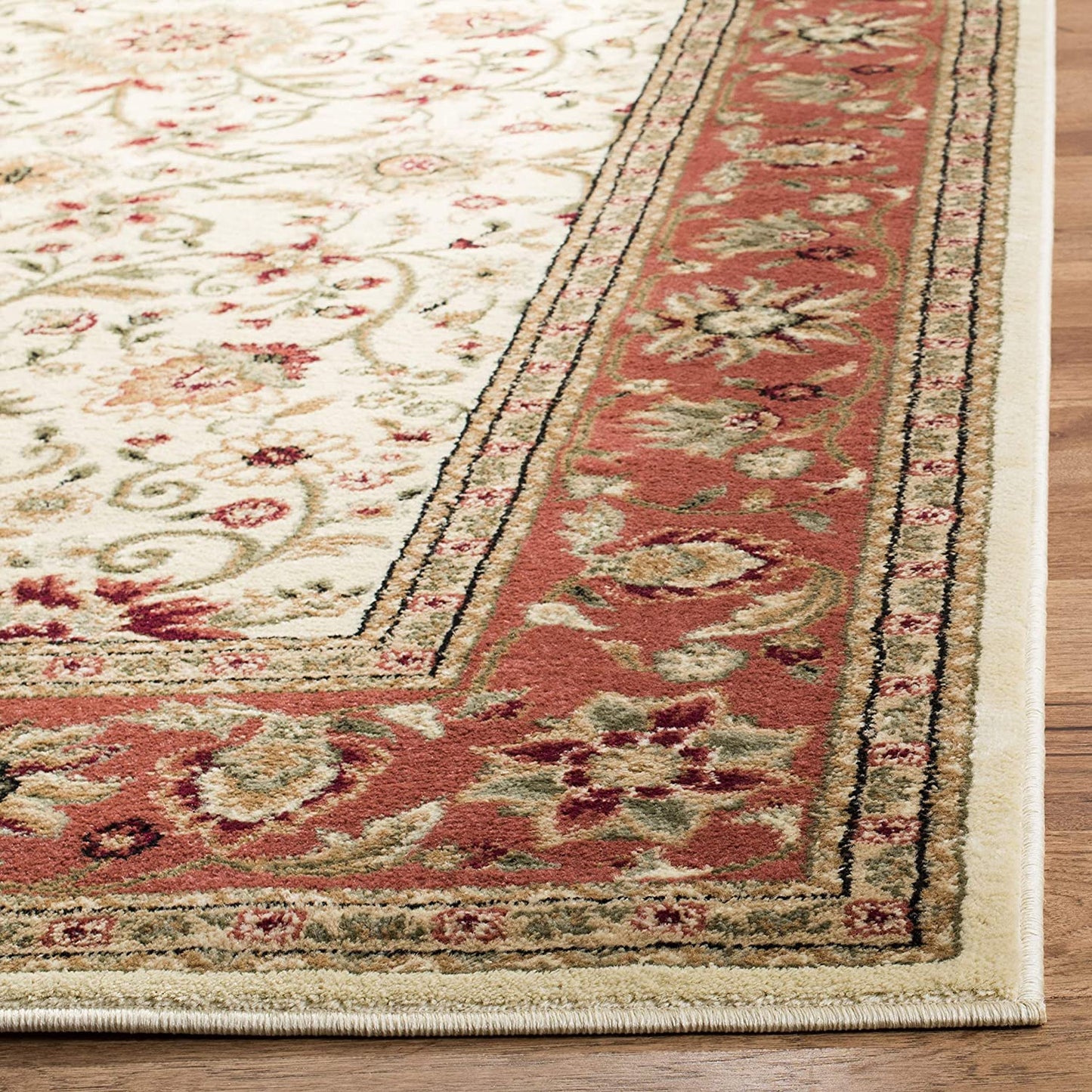 Traditional Oriental Soft Area Rug Sage Ivory