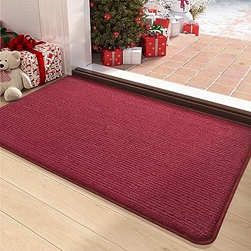 20"x32" Dark Grey Front Inside Absorbent Floor Mat, Non Slip Washable Entryway Rug