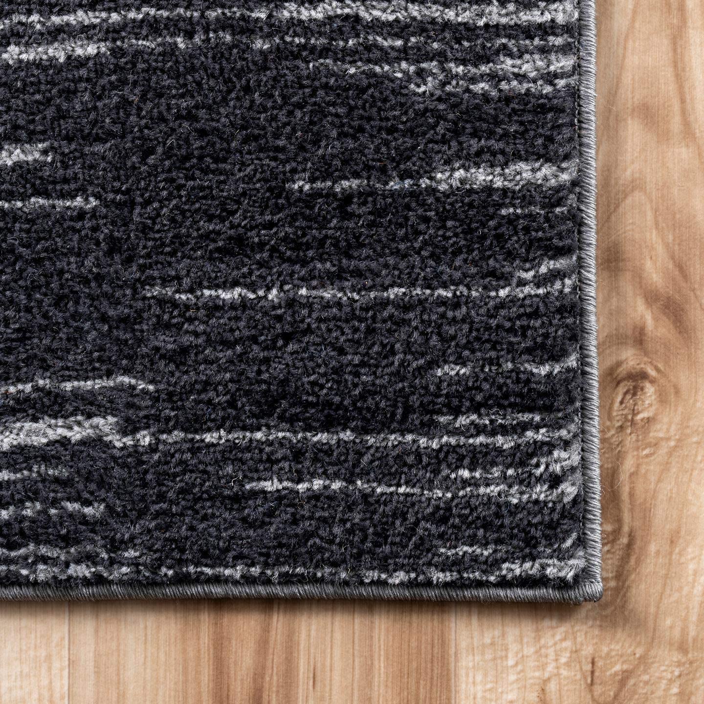 Lexie Ombre Area Rug,  Black