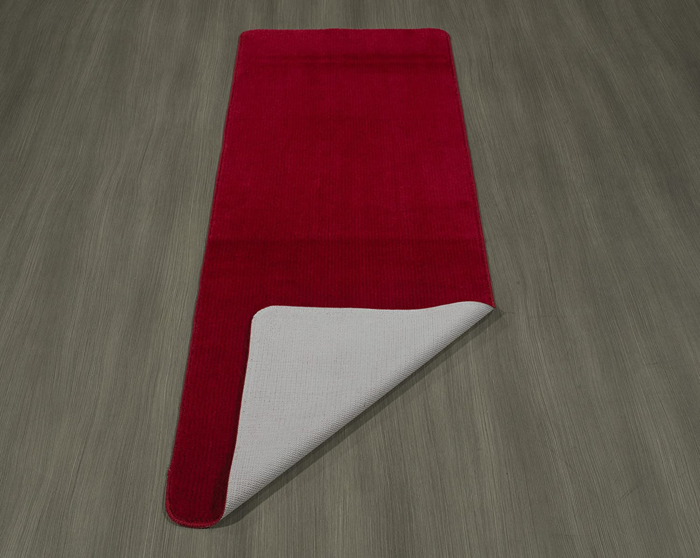 Softy Solid Non-Slip Kitchen/Bath Rug, Red