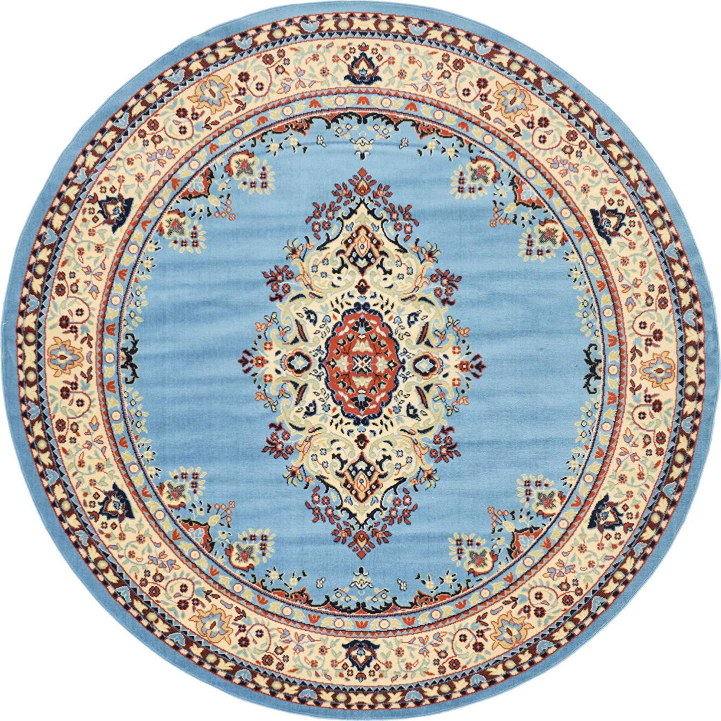 Traditional Light Blue Soft Area Rug