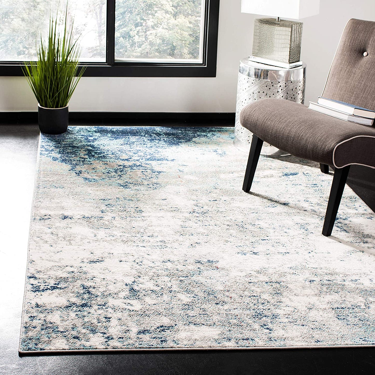 Safavieh Jasper Collection Modern Abstract Grey / Blue