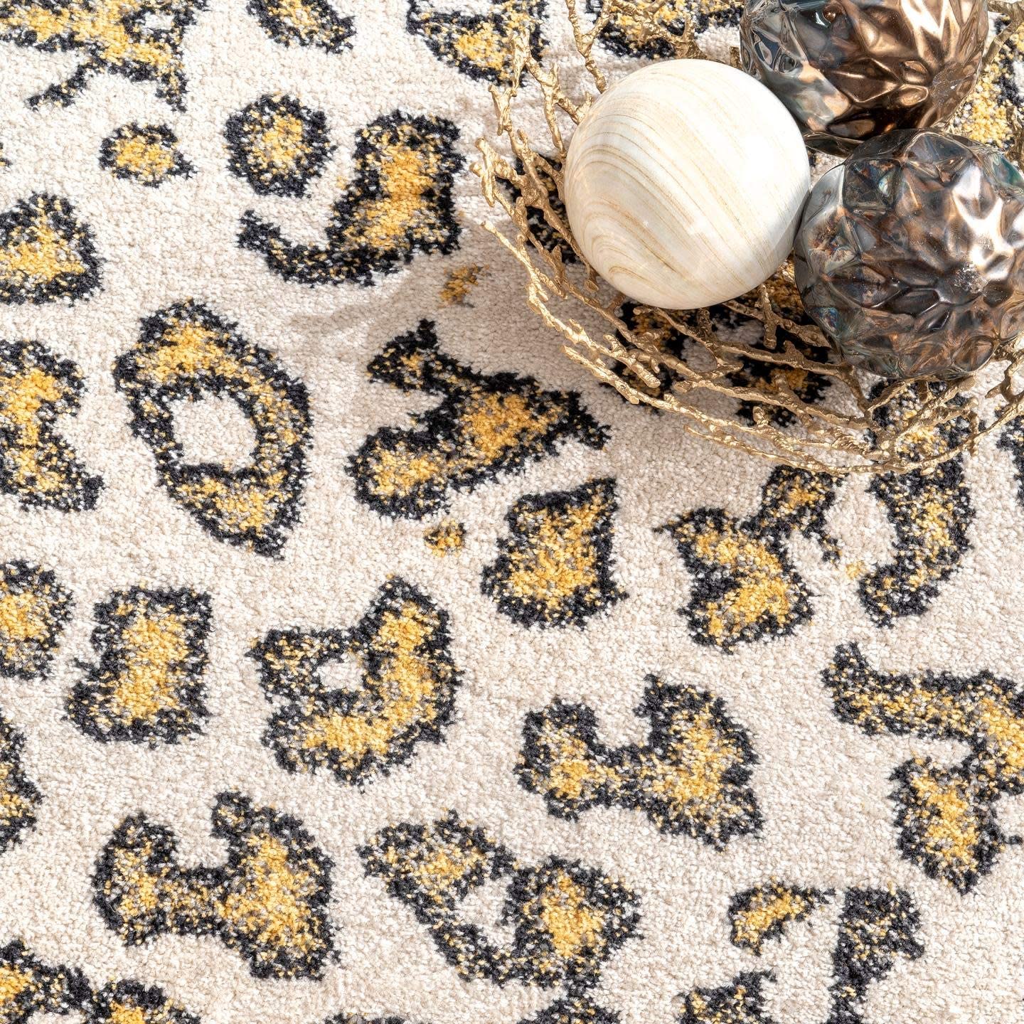 Print Leopard Beige Soft Area Rug