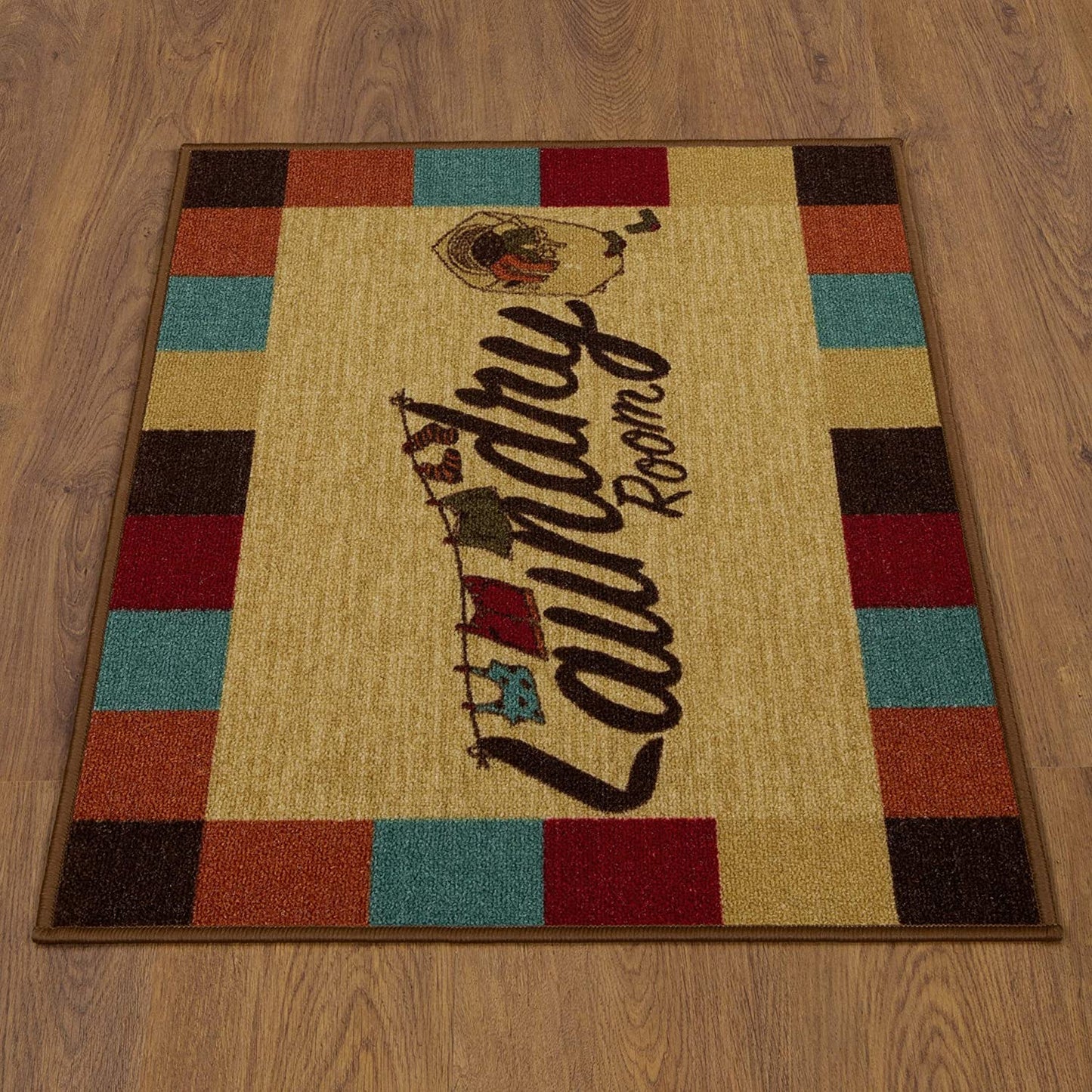 Laundry Mat Runner Rug, Multicolor