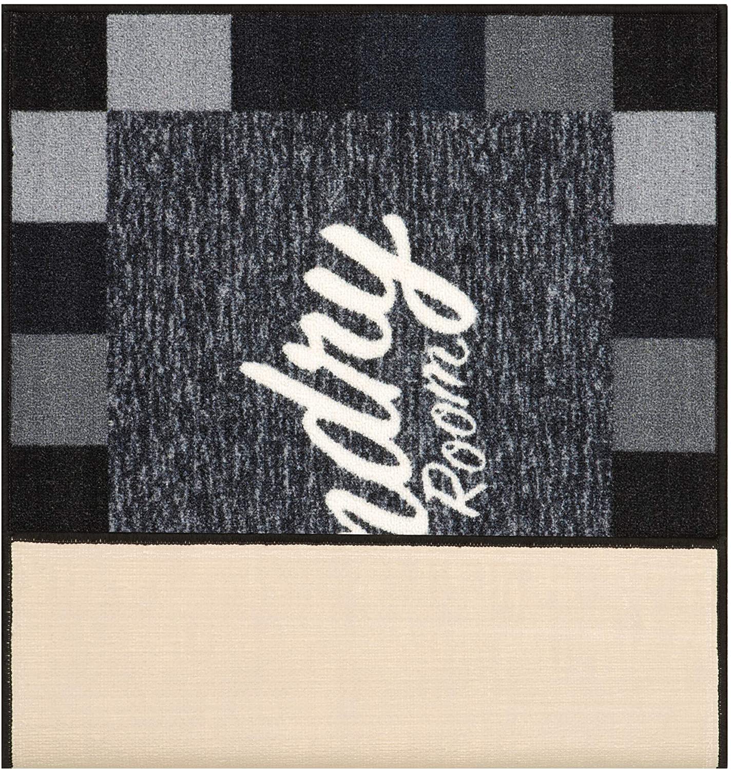 Laundry Mat Runner Rug, Black