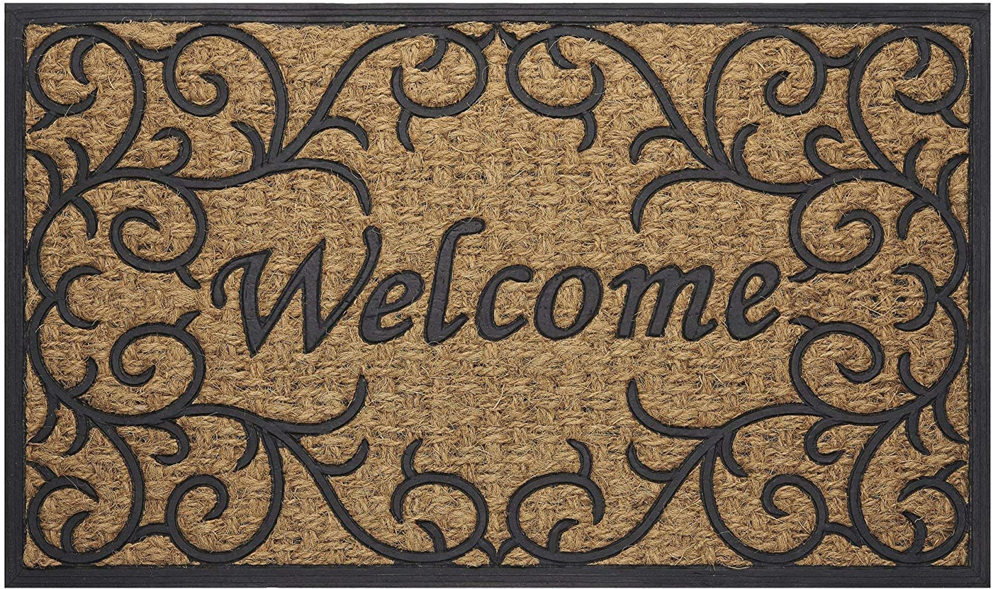 Home Furnishings Vines Coco Door Mat, 18 by 30"