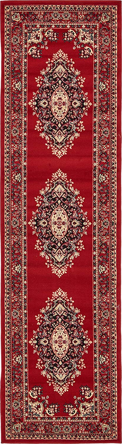 Traditional Red Soft Area Rug