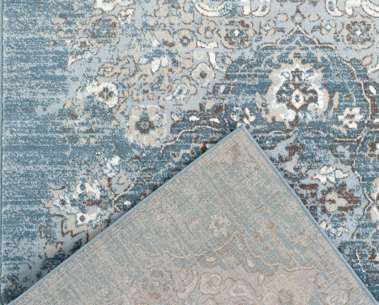 Persian Distressed Blue Soft Area Rugs