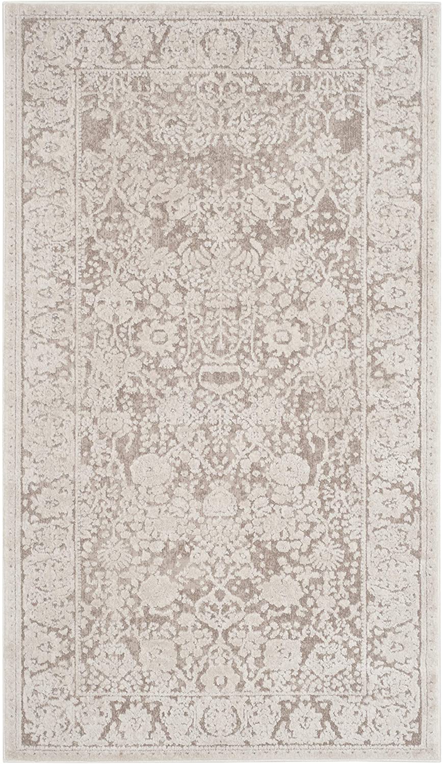 Reflection Collection Vintage Distressed Soft Area Rug Beige / Cream