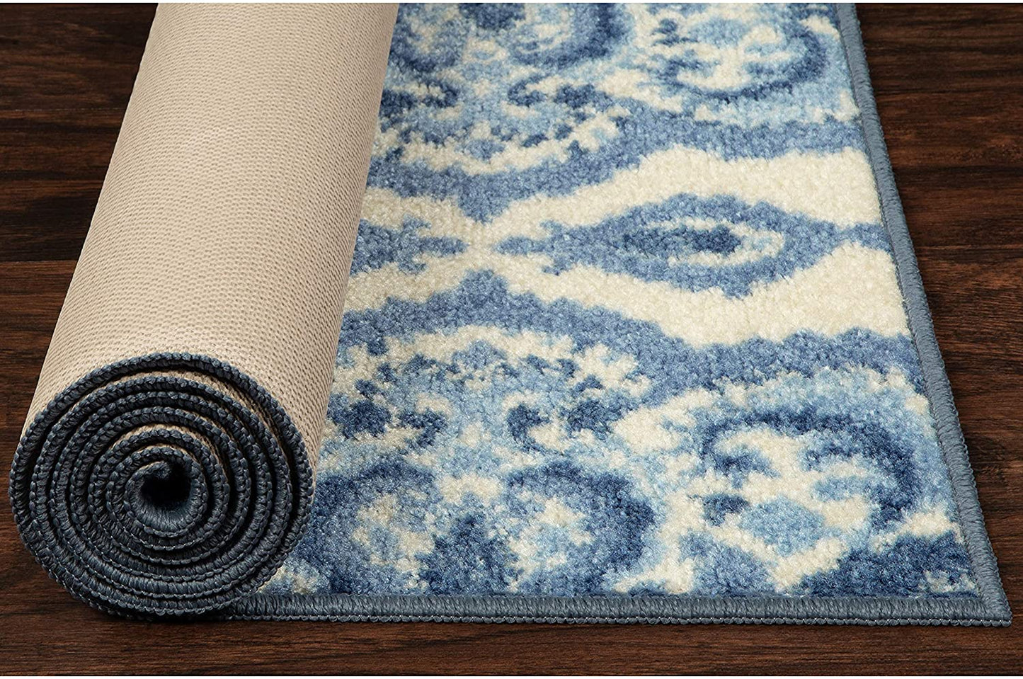 Maples Rugs Vivian Medallion Kitchen Rugs Non Skid Blue