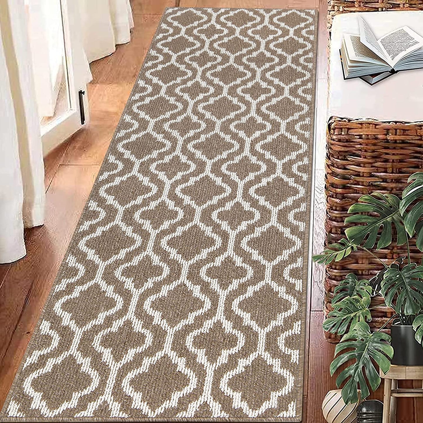 Washable Modern Kitchen Mat, Non Slip Entryway Rug, Entrance, Hallway, Bedroom, Kitchen and Laundry Room