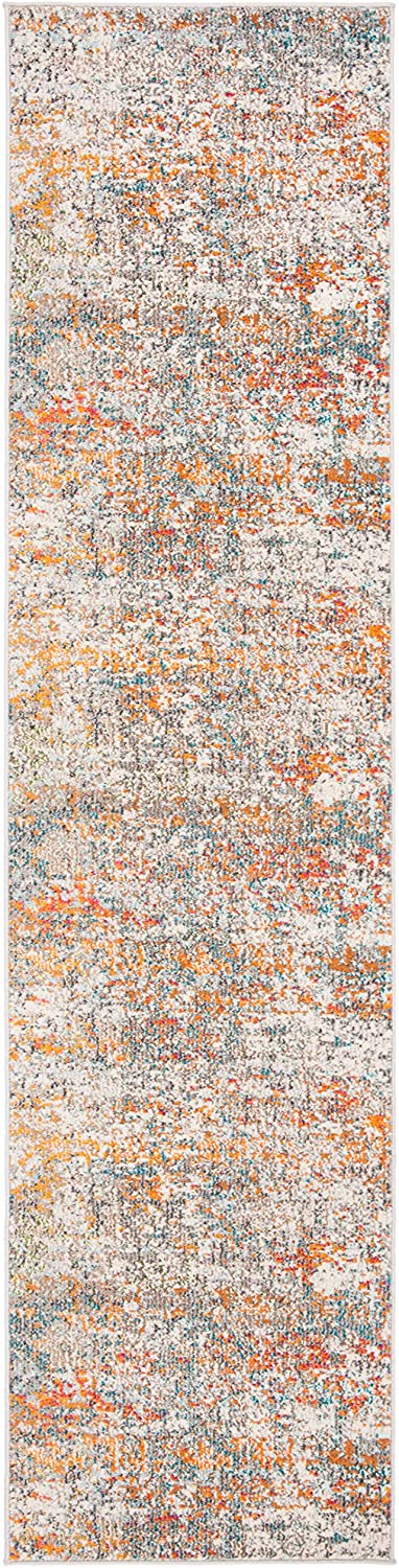 Modern Contemporary Abstract Area Rug, Grey/Blue