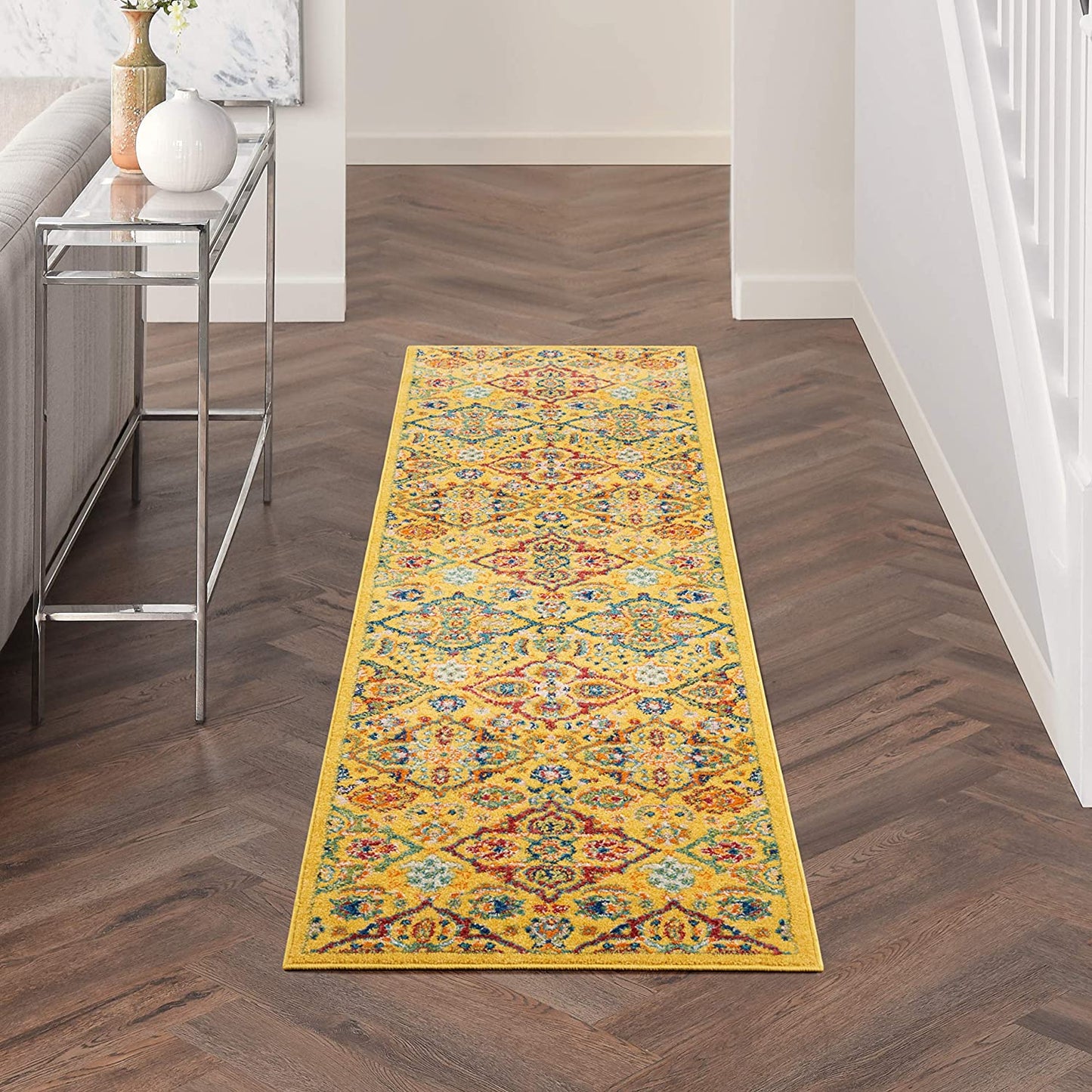 Allure Yellow Multi-color Soft Area Rug