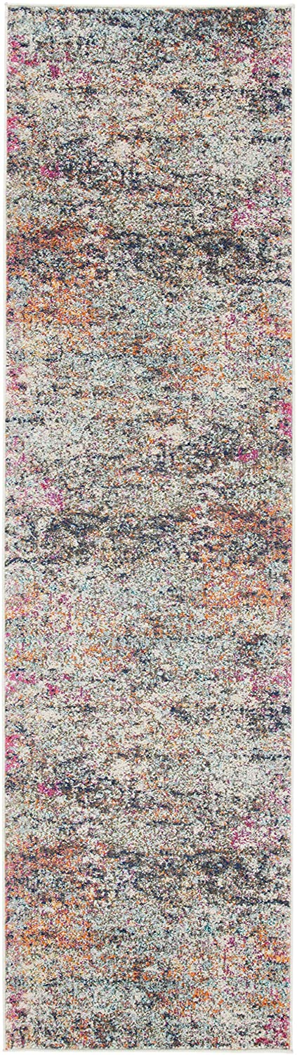 Modern Contemporary Abstract Area Rug,  Round, Black/Gold