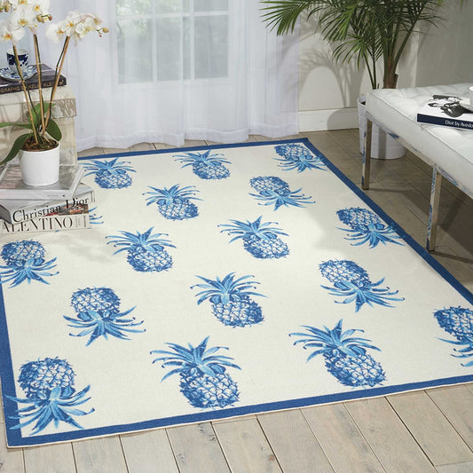 Waverly Sun & Shad Pineapple Grove Novelty Ivory Indoor/Outdoor Area Rug