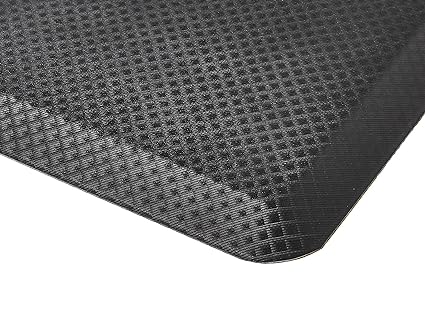 3/4" Rectangular Durable Anti Fatigue Ergo Comfort Standing, 32x20, 1 Mat, Black, Solid