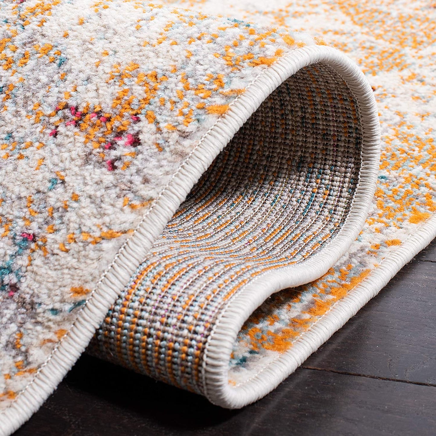 Safavieh Madison Collection Modern Abstract Ivory / Orange