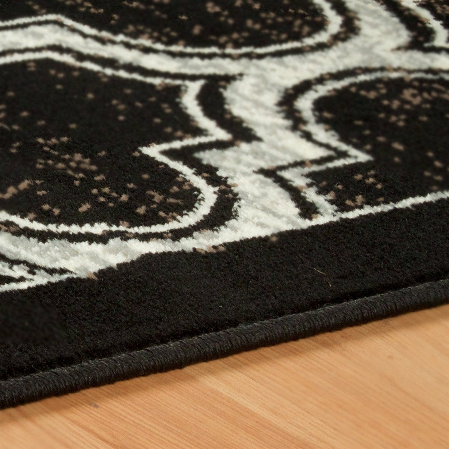 Trellis Black Ivory Grey/Gray Area Rug