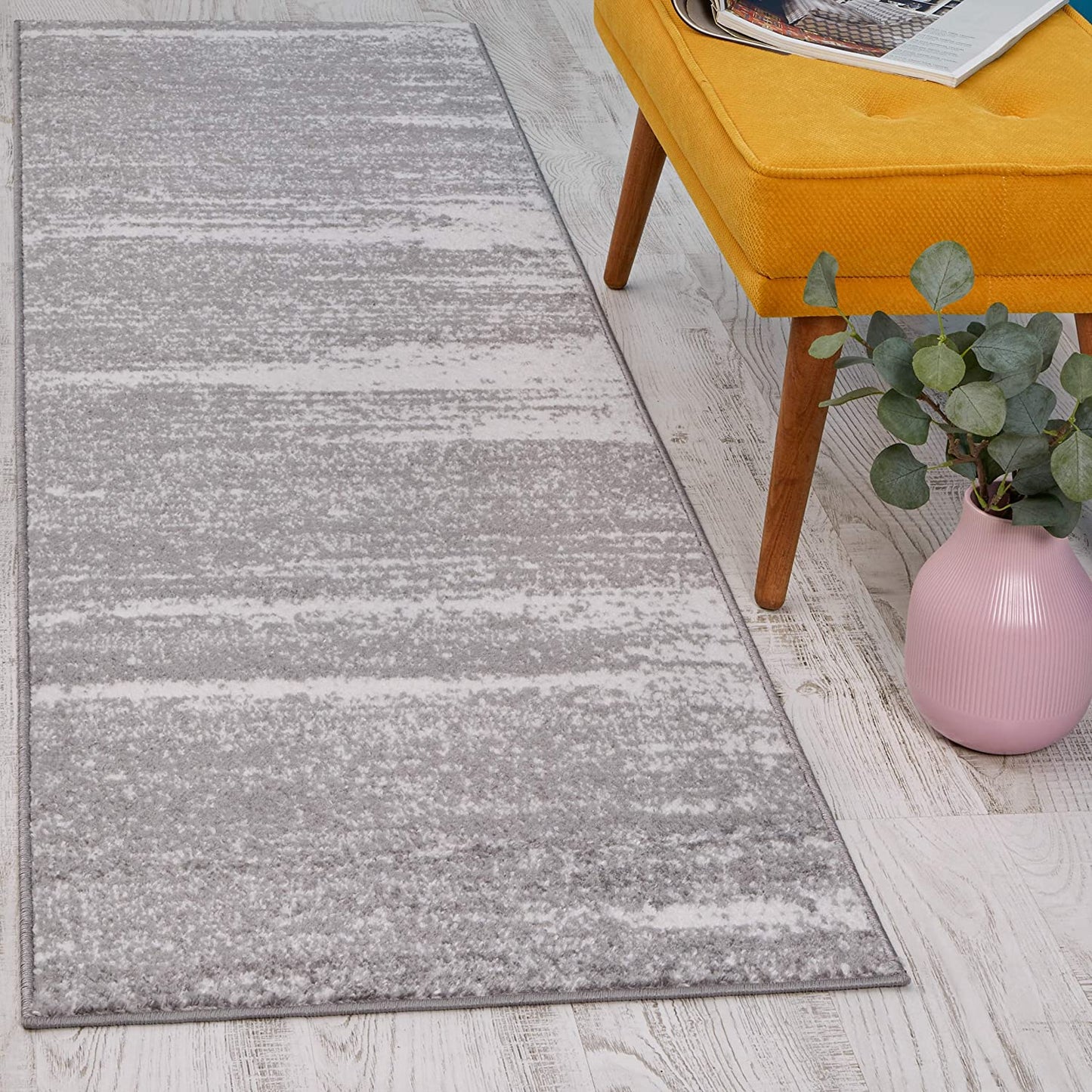 Siesta Collection Modern Contemporary Indoor Area Rug Grey/Cream