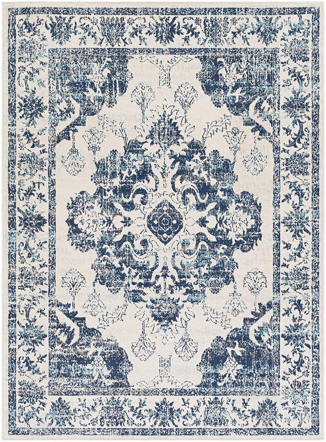 Delney Blue Soft Area Rug Navy