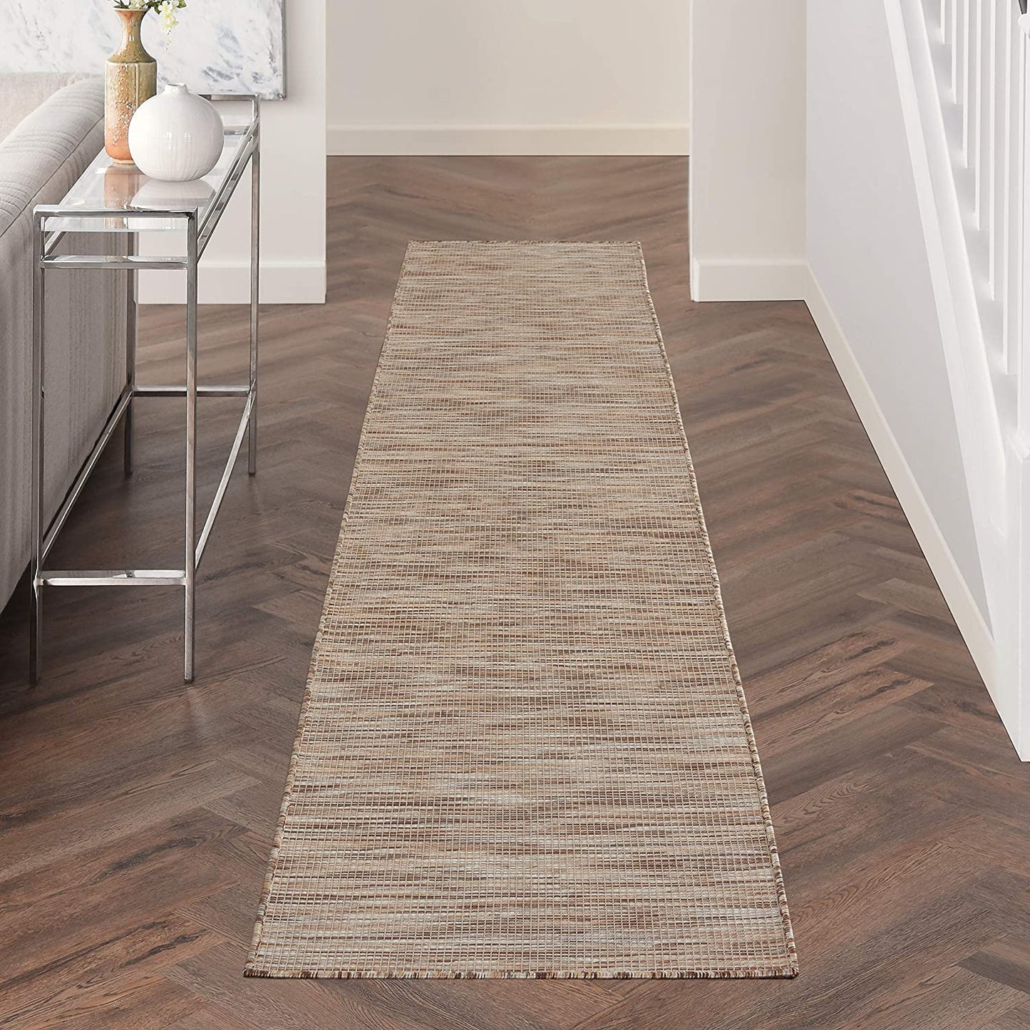 Positano Flat-Weave Indoor/Outdoor Beige Area Rug