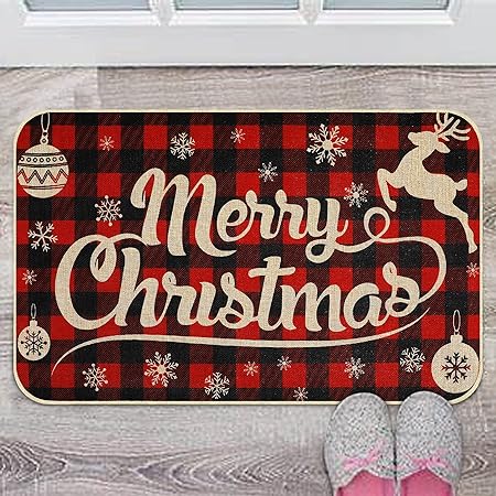 Non-Slip and Washable Xmas Welcome Mat