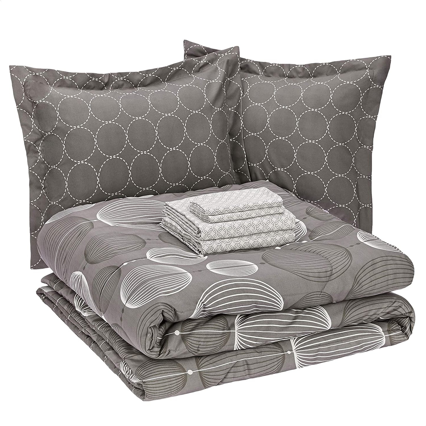 5-Piece Light-Weight Microfiber Bed-In-A-Bag Comforter Bedding Set
